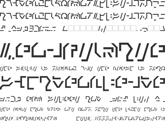 Modern Cybertronic font preview