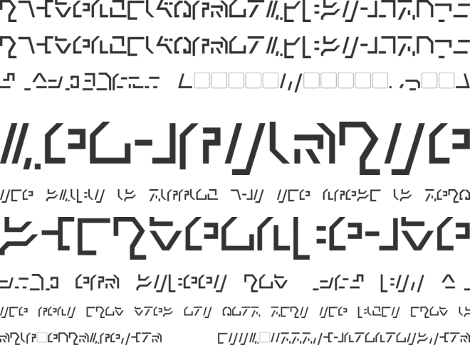 Modern Cybertronic font preview