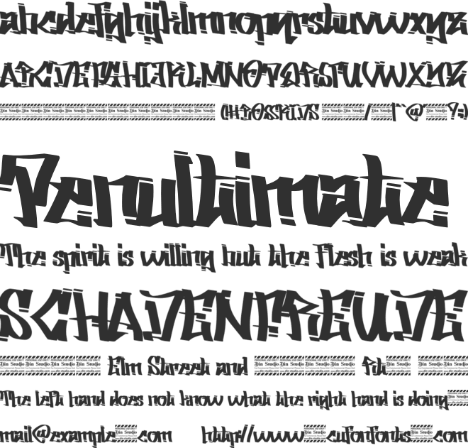 Bosskids personal use font preview
