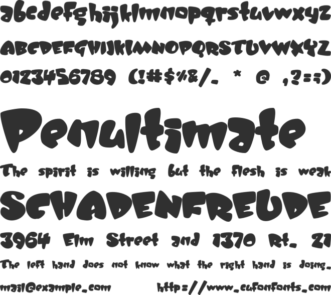 Jelly Belly font preview