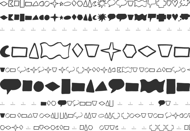 Brush Shapes font preview