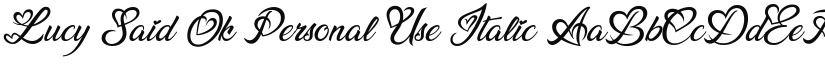 Lucy Said Ok Personal Use font download