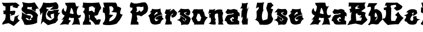 ESGARD Personal Use font