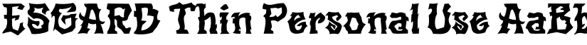 ESGARD Thin Personal Use font