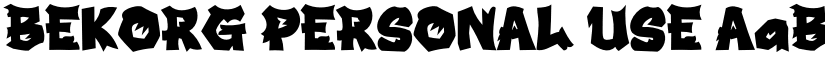 BEKORG PERSONAL USE font