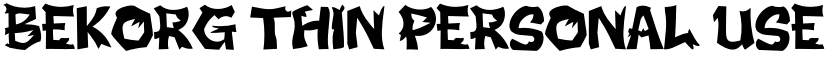 BEKORG THIN PERSONAL USE font