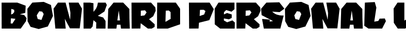 BONKARD PERSONAL USE font
