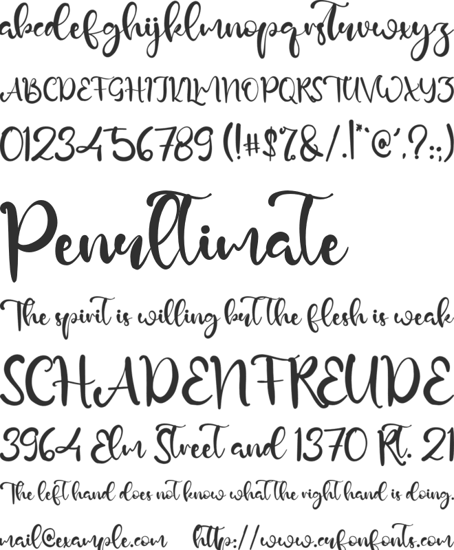 Simple Beauty font preview
