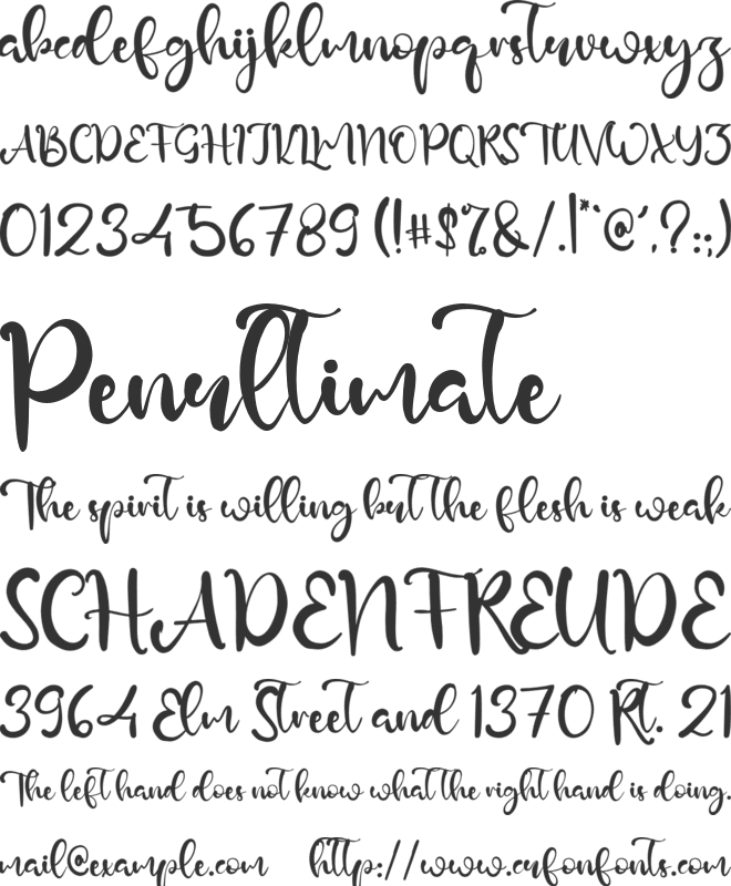 Simple Beauty font preview