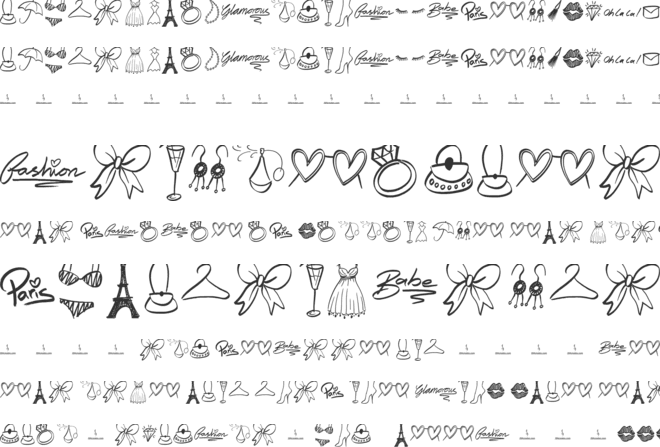 Fashion Pictures font preview