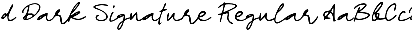 d Dark Signature Regular font