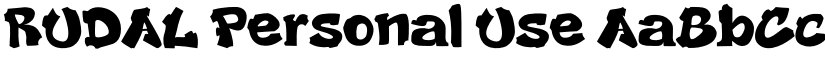 RUDAL Personal Use font