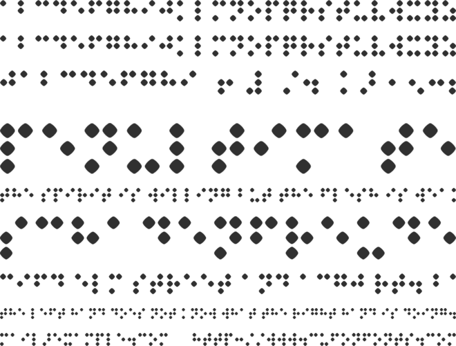 Braillenum font preview