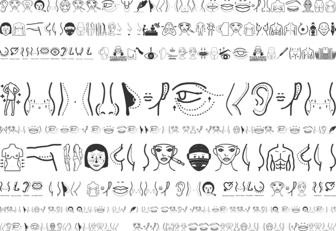 Plastic Surgery font preview