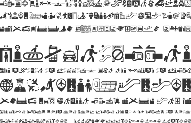 Airport Icons font preview