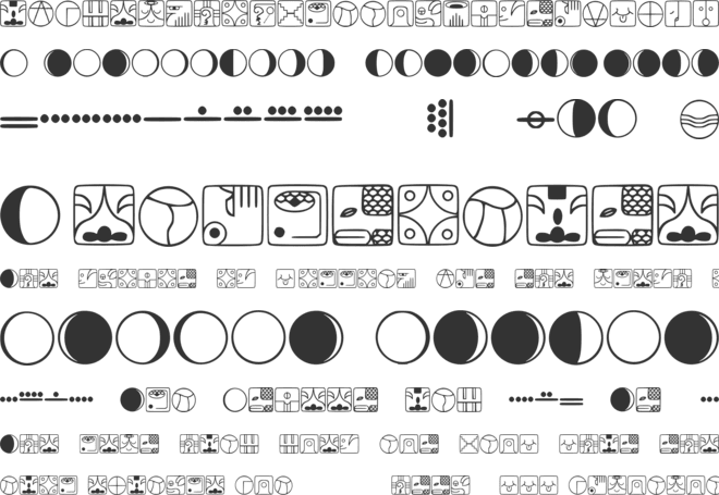 tzolkin font preview