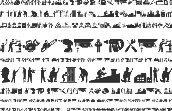 Industrial Worker font preview