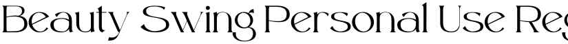 Beauty Swing Personal Use Regular font