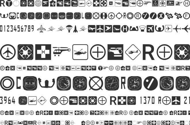 Aviation font preview