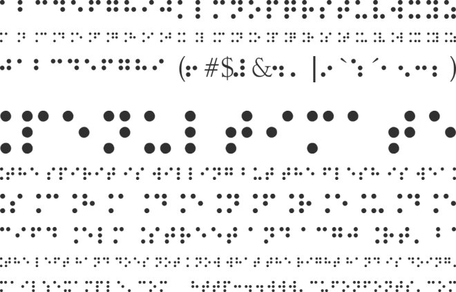Braille Type font preview