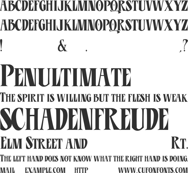 CD Esoteric font preview