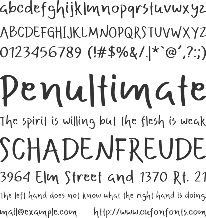 Spaceally font preview