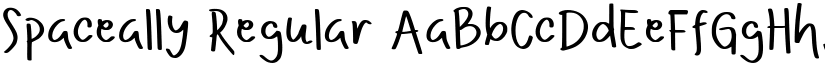 Spaceally Regular font