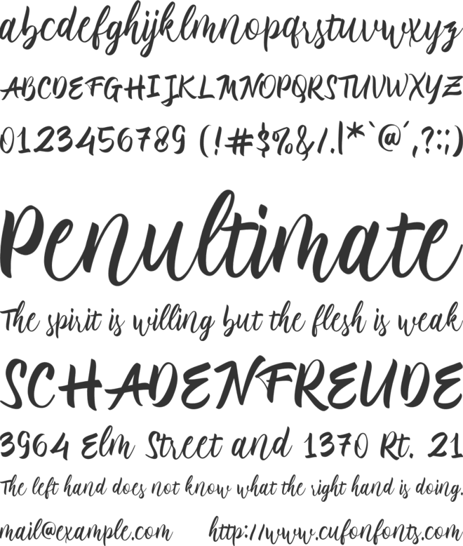 maladena font preview