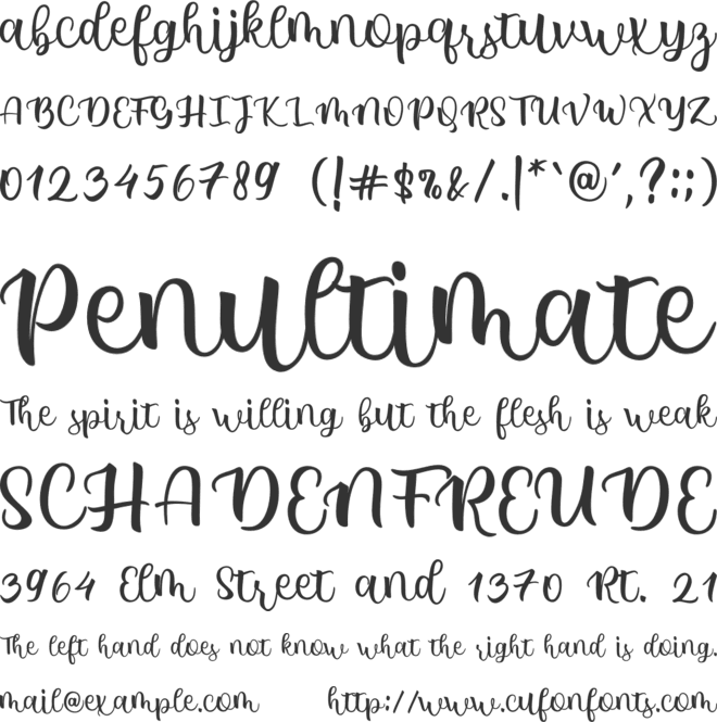 Daylena font preview