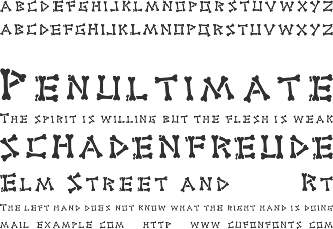 Dino font preview