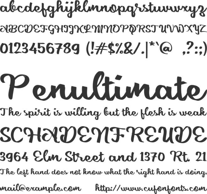 d Desane font preview