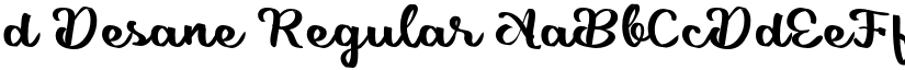 d Desane Regular font