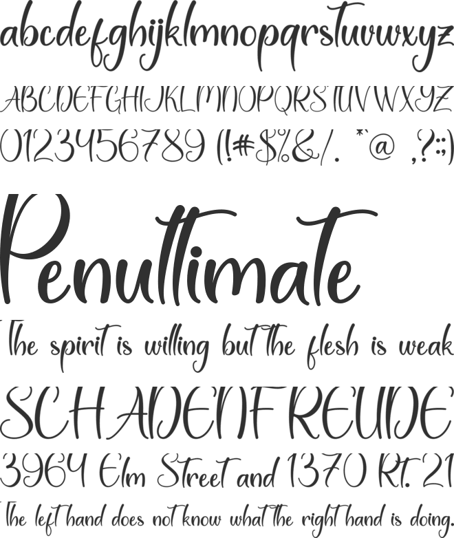 Winter White - Personal Use font preview
