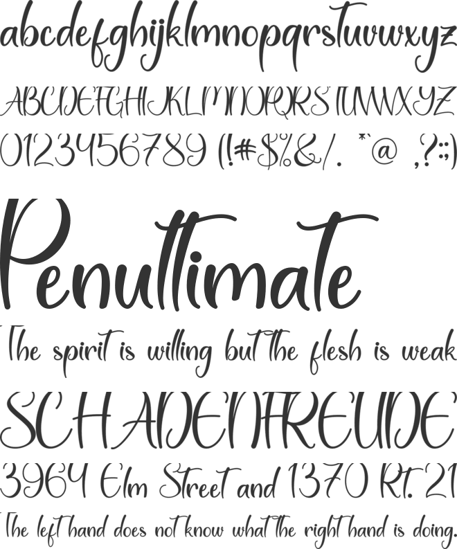 Winter White - Personal Use font preview