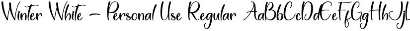 Winter White - Personal Use Regular font