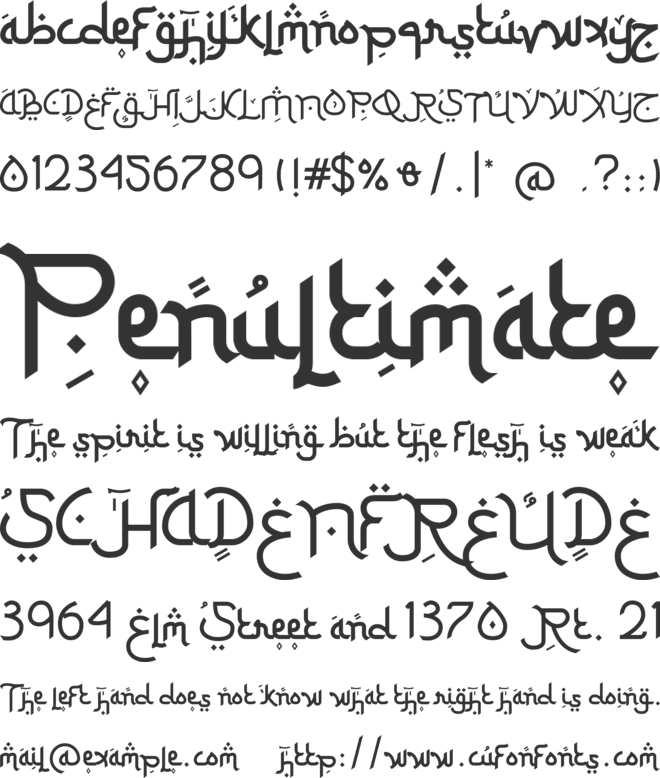 Ketupat Free font preview