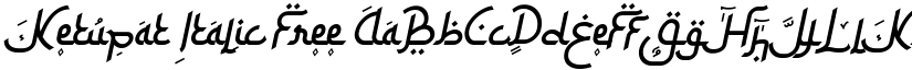 Ketupat Italic Free font
