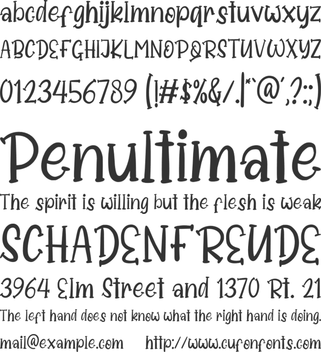 Skyzone font preview