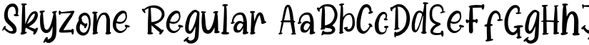 Skyzone Regular font