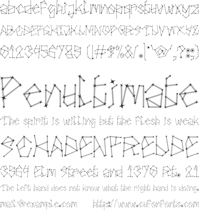 Galakse font preview