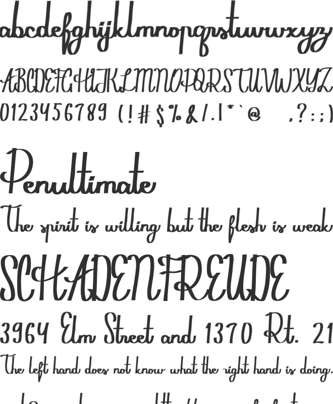 Kadhitta Trial font preview