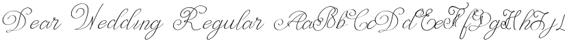 Dear Wedding Regular font