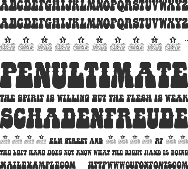 HIPSTERS ROUNDED PERSONAL USE font preview