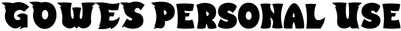 GOWES Personal Use font