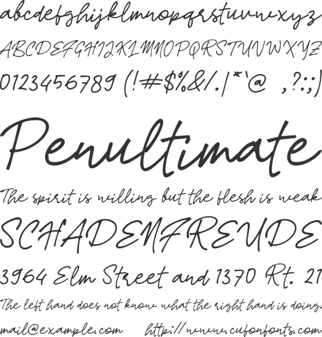 d Dress Signature font preview