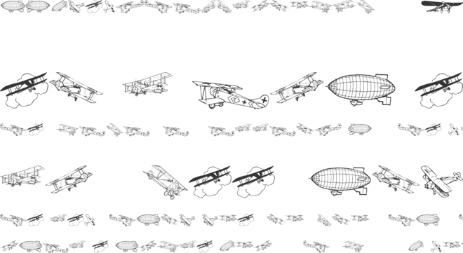 Aeroplanes font preview