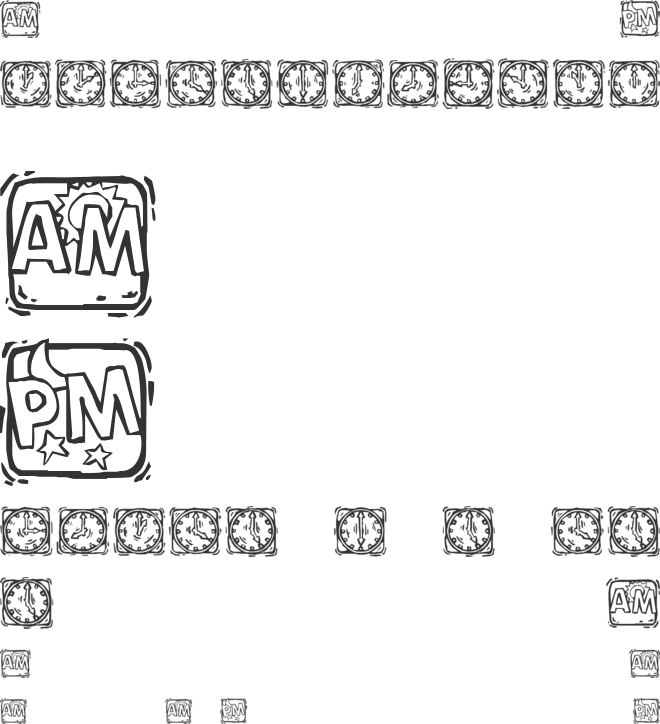 KR Lotsa Time Dings font preview