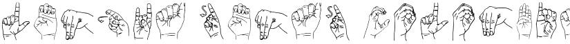 Lengua Senas Colombiana Regular font