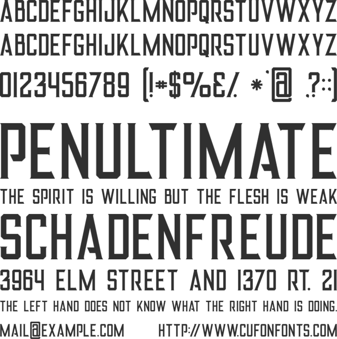Alter font preview