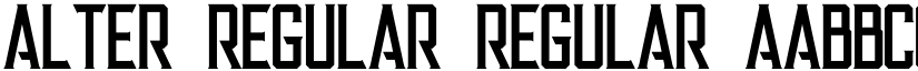 Alter Regular Regular font